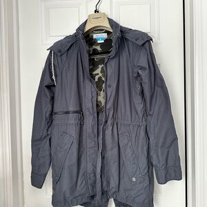 Columbia Women's Gray Military Field Jacket with Camo Lining